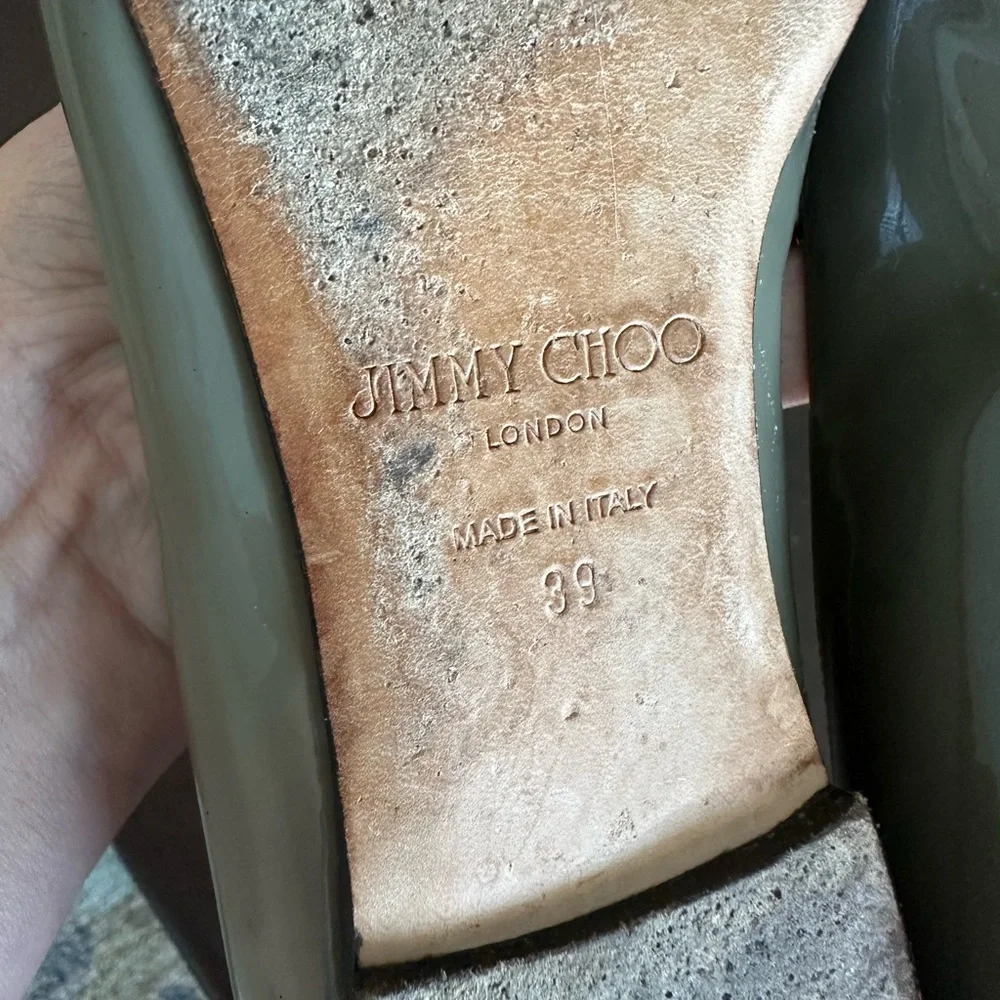 **** Jimmy Choo Size 39 Patent Leather Flats - Picture 11 of 11